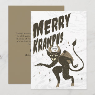 Merry Krampus-kerstfeestkaart Feestdagenkaart