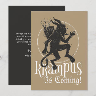 Merry Krampus-kerstfeestkaart Feestdagenkaart