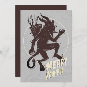 Merry Krampus-kerstfeestkaart Feestdagenkaart
