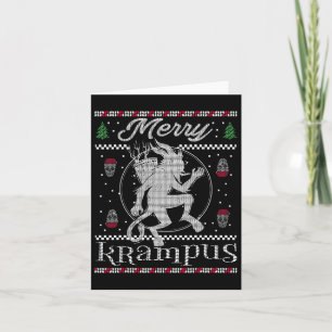 Merry Krampus Kerstmis Horror Ugly Sweater E Kaart