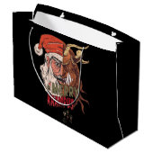 Merry Krampus Scary Santa Horror Kerstmis Groot Cadeauzakje (Achterkant Gekanteld)