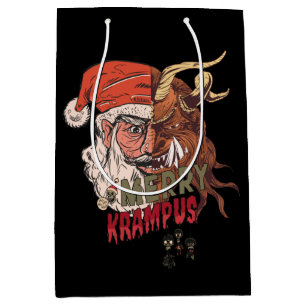 Merry Krampus Scary Santa Horror Kerstmis Medium Cadeauzakje