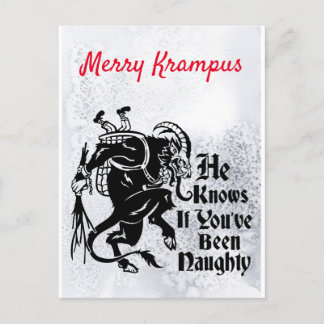 Merry Krampus Wenskaart Feestdagenkaart