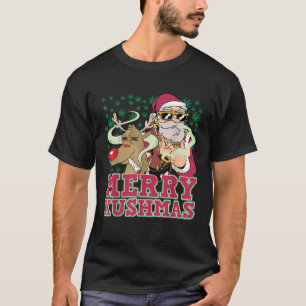 Merry Kushmas Santa Rudolph Rookpot T-shirt