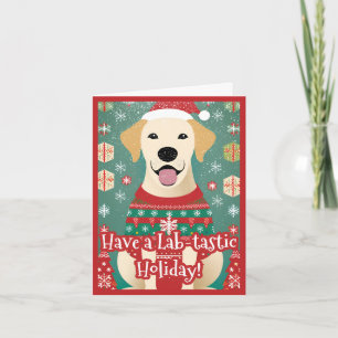 Merry Labrador Retriever Lelijk Kersttrui  Feestdagen Kaart