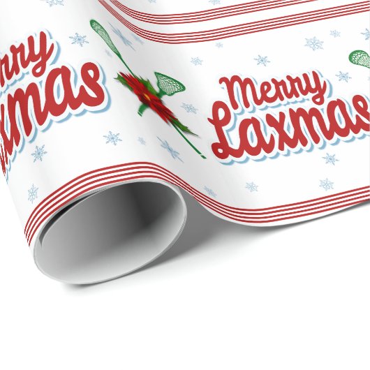 Merry Laxmas - Lacrosse kerstpapier Cadeaupapier (Rol Hoek)