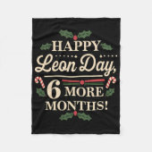 Merry Leon Day Noel lafaards Grappige Kersttelling Fleece Deken (Voorkant)