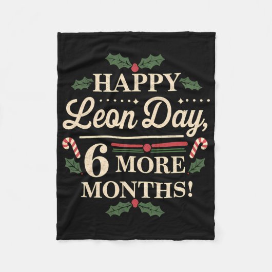 Merry Leon Day Noel lafaards Grappige Kersttelling Fleece Deken (Voorkant)