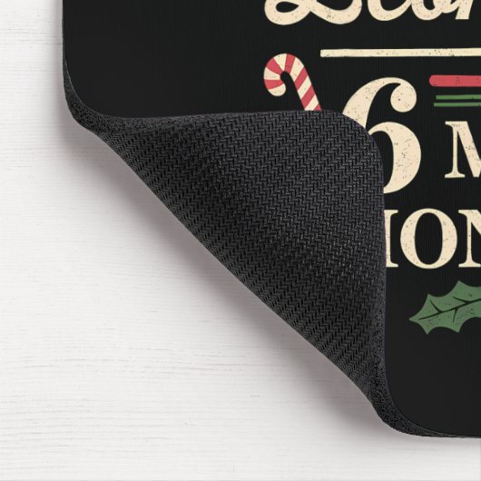 Merry Leon Day Noel lafaards Grappige Kersttelling Muismat (Hoek)