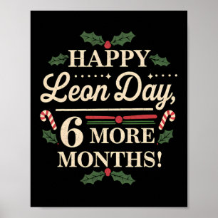 Merry Leon Day Noel lafaards Grappige Kersttelling Poster