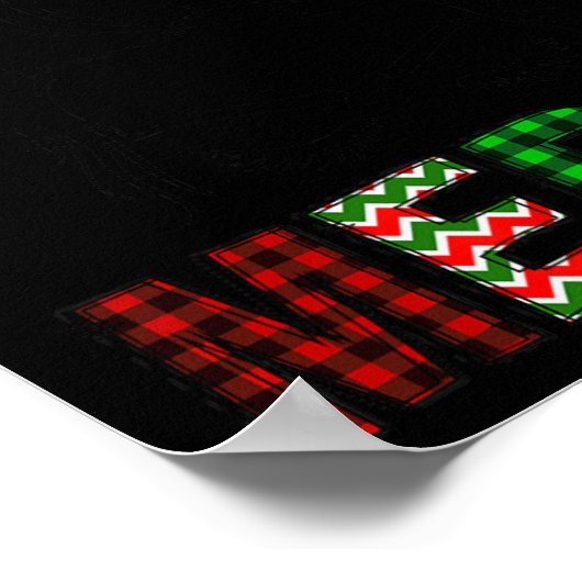 Merry Leopard Pajama Vrouwen Messy Bun Rendier Chr Poster (Hoek)