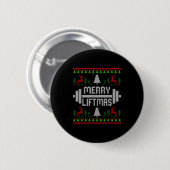 Merry Liftmas - Trainer Ugly Style Christmas  Ronde Button 5,7 Cm (Voorkant /achterkant)