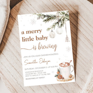 Merry Little Baby brouwt Baby shower Kaart
