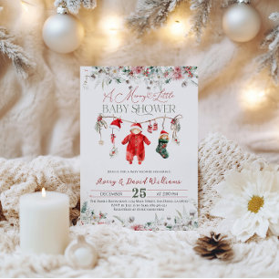 Merry Little Baby shower genderneutraal Kaart