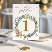 Merry Little Baby Shower Gold Table Numbers Kaart