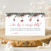 Merry Little Baby shower Hoe groot is de buik van Informatiekaartje