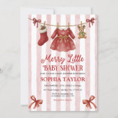 Merry Little Baby Shower Invitation (Devant)