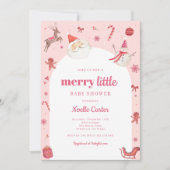 Merry Little Baby shower Invitation Kaart (Voorkant)
