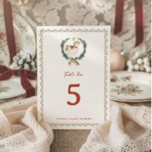 Merry Little Baby Shower Krans Tafelnummer