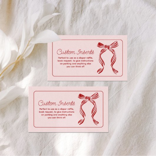 Merry Little Baby Shower Matching Insert Informatiekaartje