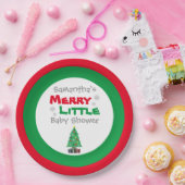 Merry Little Baby shower Papieren Bordje (Feest)