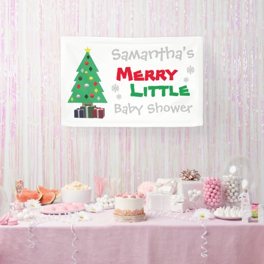 Merry Little Baby shower Spandoek (Feest)