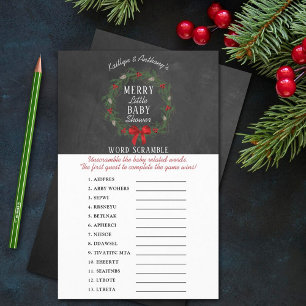 Merry Little Baby shower Word Scramble
