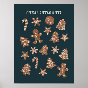 Merry Little Bites Kerstkoekjes Groen Poster