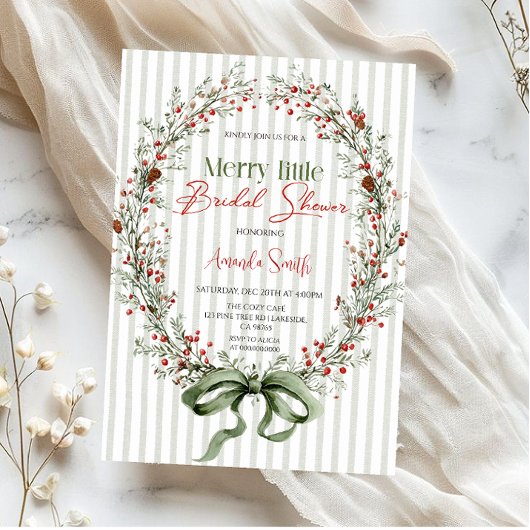  Merry little botanical Bridal shower Invitation