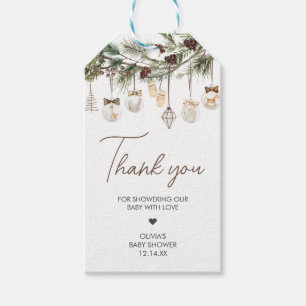 Merry Little Christmas Baby shower Favor Tags Cadeaulabel