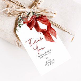 Merry Little Christmas Baby shower Favor Tags Cadeaulabel