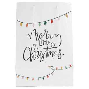 Merry Little Christmas Bright String of Lights Medium Cadeauzakje