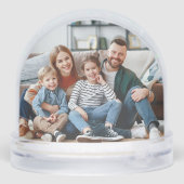 Merry Little Christmas Family Photo Snow Globe (Arrière)