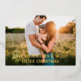 Merry Little Christmas Folie vakantie Kaart