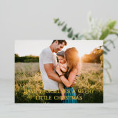 Merry Little Christmas Folie vakantie Kaart (Staand Voorkant)