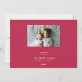 Merry Little Christmas Frame Card Feestdagenkaart (Achterkant)