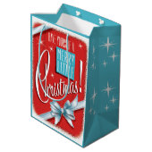 Merry Little Christmas Gift Bag - Medium tas Medium Cadeauzakje (Achterkant Gekanteld)