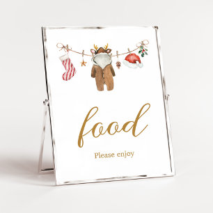 Merry Little Christmas Kleding Baby shower Eten Poster