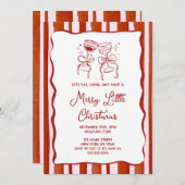 Merry little Christmas Party Invitation (Devant / Derrière)