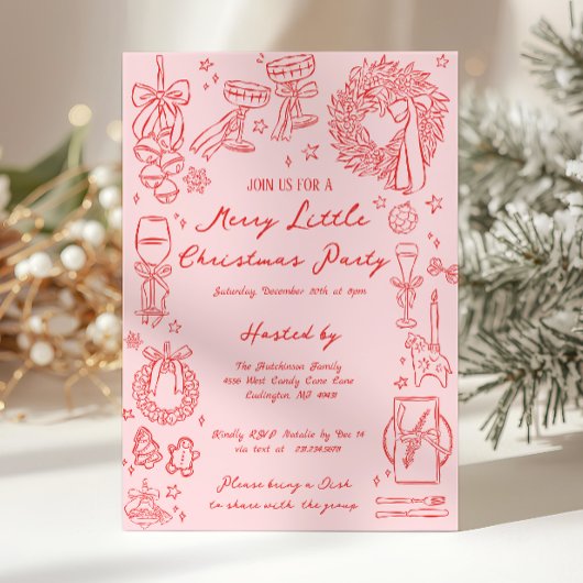 Merry Little Christmas Party Invitation