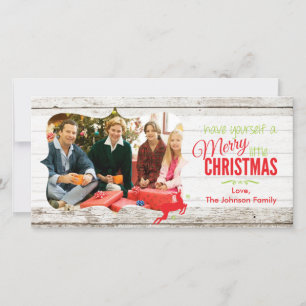 Merry Little Christmas Rustic Kaart