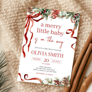Merry Little Christmas Santa Baby shower Kaart