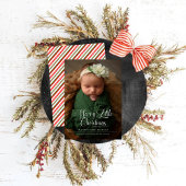 Merry Little Christmas Script Baby Foto Geboorte Aankondiging