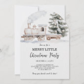 Merry Little Christmas Train Party Invitation (Devant)