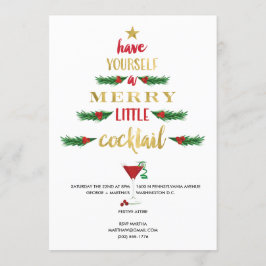 Merry Little Cocktail-kerstfeest uitnodiging