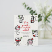 Merry Little Cocktails beroemd gemaakt door Red Ty Kaart (Staand voorkant)