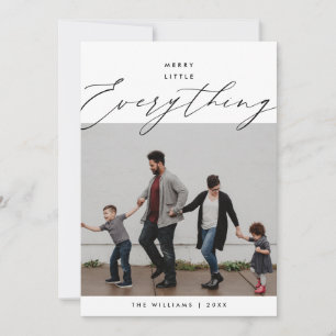 Merry Little Everything, Familie Foto Overlay Feestdagenkaart