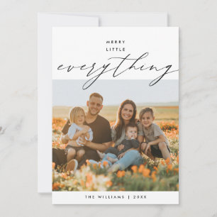 Merry Little Everything, Familie Foto Overlay Feestdagenkaart