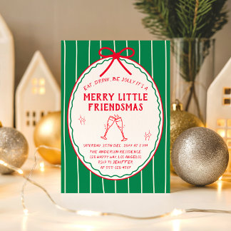 Merry Little Friendsmas Kerstcocktailparty Kaart