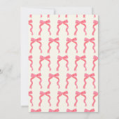 Merry Little Girls Night Invitation | Pink Red Bow (Dos)